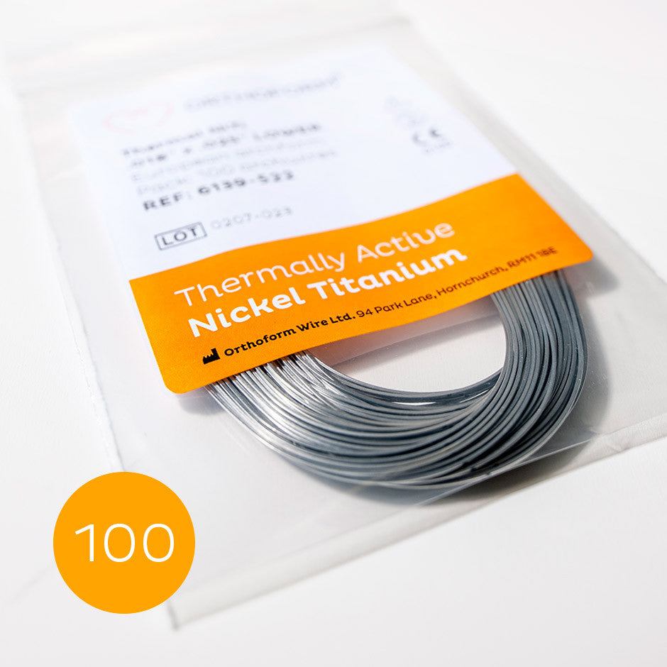 Orthoform Super Elastic NiTi archwires, Round. Pk 100 - Orthoform Wire